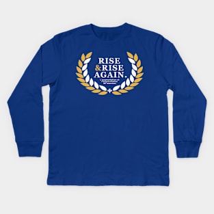 Rise & Rise Again Warriors colorway Kids Long Sleeve T-Shirt